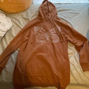 Brown, Butterfly hoodie